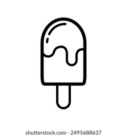 Eiscreme am Stock - Vektorillustration
	