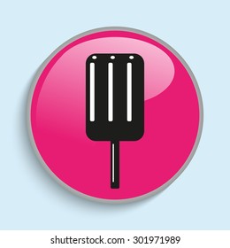 Ice cream on a stick. Vector icon.