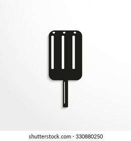 Ice cream on a stick. Vector icon.
