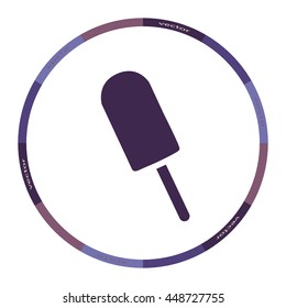 Ice cream on stick, vector icon