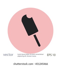 Ice cream on stick, vector icon