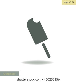 Ice cream on stick, vector icon
