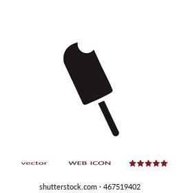 Ice cream on stick, vector icon