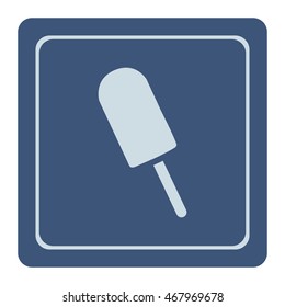 Ice cream on stick, vector icon