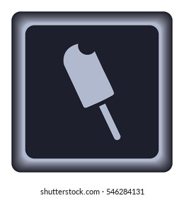 Ice cream on stick, vector icon