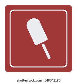 Ice cream on stick, vector icon