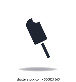 Ice cream on stick, vector icon