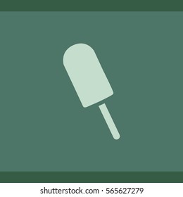 Ice cream on stick, vector icon