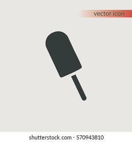 Ice cream on stick, vector icon