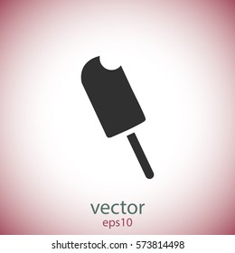 Ice cream on stick, vector icon