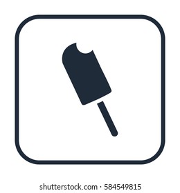 Ice cream on stick, vector icon