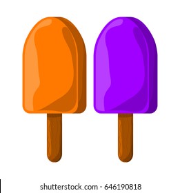 ice cream on stick vector symbol icon design. Beautiful illustration isolated on white background
