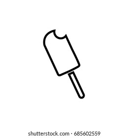 Ice cream on stick, vector icon