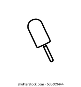 Ice cream on stick, vector icon