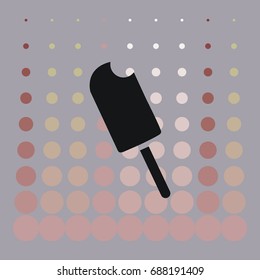 Ice cream on stick, vector icon
