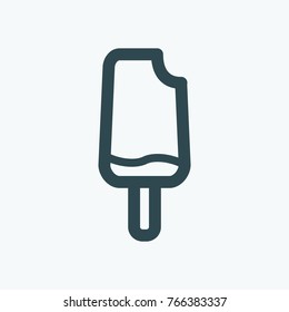 Ice cream on stick vector icon