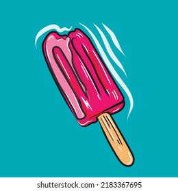 Ice cream on a stick for your designs
