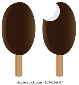 Ice cream on white background