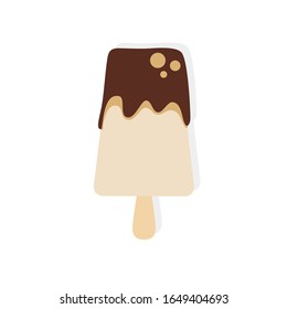 Ice cream on white background. Vector illustration in trendy flat style. EPS 10.