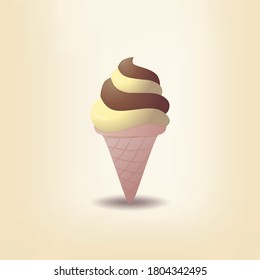 ice cream on a white background