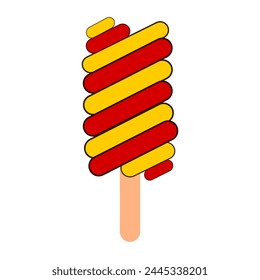 ice cream on white background.