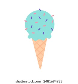 ice cream on the white background