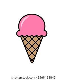 ice cream on a white background,