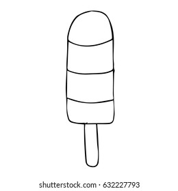 Ice cream on white background vector illustration. Cloth design, wallpaper, wrapping, textiles, paper, cards, invitations, holiday