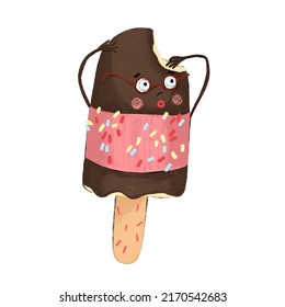Ice cream on white  isolated background
