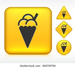 Ice Cream on Yellow Multi Shape Buttons