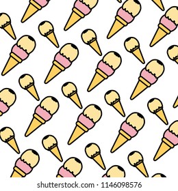ice cream with one and two balls background