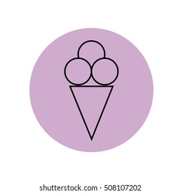 ice cream outline icon illustration vector sign symbol