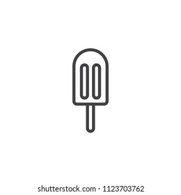 Ice cream outline icon. linear style sign for mobile concept and web design. Popsicle simple line vector icon. Symbol, logo illustration. Pixel perfect vector graphics