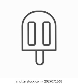 Ice cream outline icon. linear style sign for mobile concept and web design. Popsicle simple line vector icon. Symbol, logo illustration.