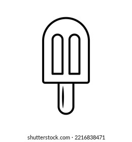 Ice cream outline icon. Linear style sign for mobile concept and web design. Logo ice cream illustration. Single high quality symbol.