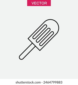 Ice cream outline icon. Popsicle simple line illustration for web and app on white background..eps