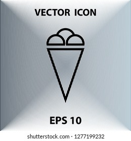 Ice cream outline icon, vector design