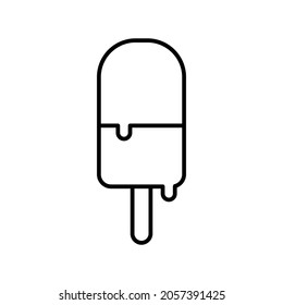 Ice cream outline icon vector