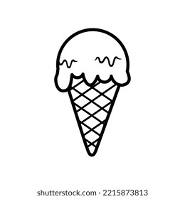 Ice cream. Ice cream outline icons. Ice cream sign. Ice cream icon vector design illustration on white background.