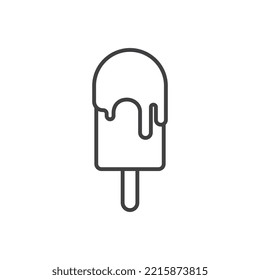 Ice cream. Ice cream outline icons. Ice cream sign. Ice cream icon vector design illustration on white background.