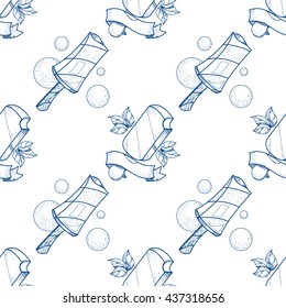 Ice cream outline seamless pattern for design surface. Desserts and sweets theme.
