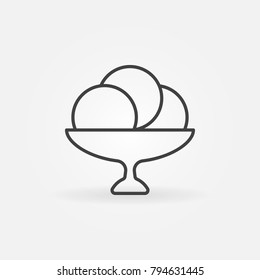 Ice cream outline vector icon or design element