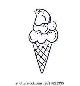 Ice cream outline vector