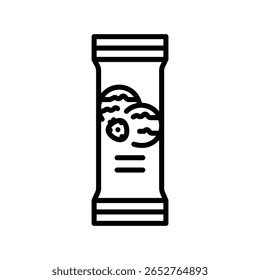 ice cream package black line icon for digital and print projects.  Minimal clean icons for apps and websites. Modern simple icons for UI UX and branding