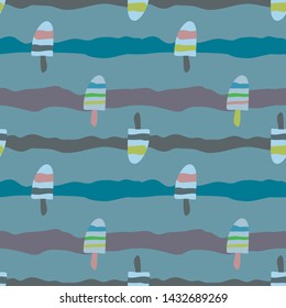 Ice Cream Pale Seamless Pattern 