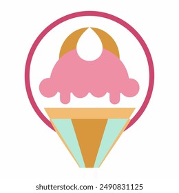 Ilustración de Arte vectorial de logotipo de heladería