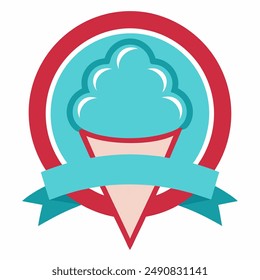Ice Cream Parlor Logo vector art illustration
