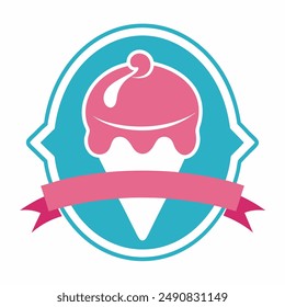 Ice Cream Parlor Logo vector art illustration