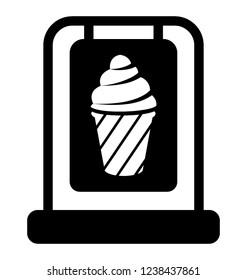 An Ice Cream Parlor Solid Icon Design