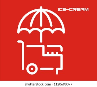 ICE CREAM PARLOUR VECTOR ICON 